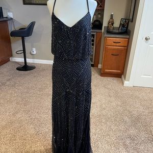 Navy sequin Gala Dress